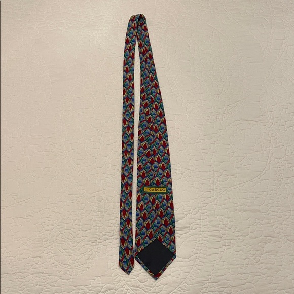 Jerry Garcia - Colorful Geometric Patterned Tie from 1990. - Picture 2 of 2